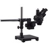 Amscope 7X-45X Trinocular Stereo Zoom Microscope, Single-Arm Boom Stand, 144-LED Light, USB 3 5MP Camera SM-3T-144A-5M3-B